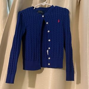 Polo by Ralph Lauren Kid’s Navy Cable Knit Cardigan
